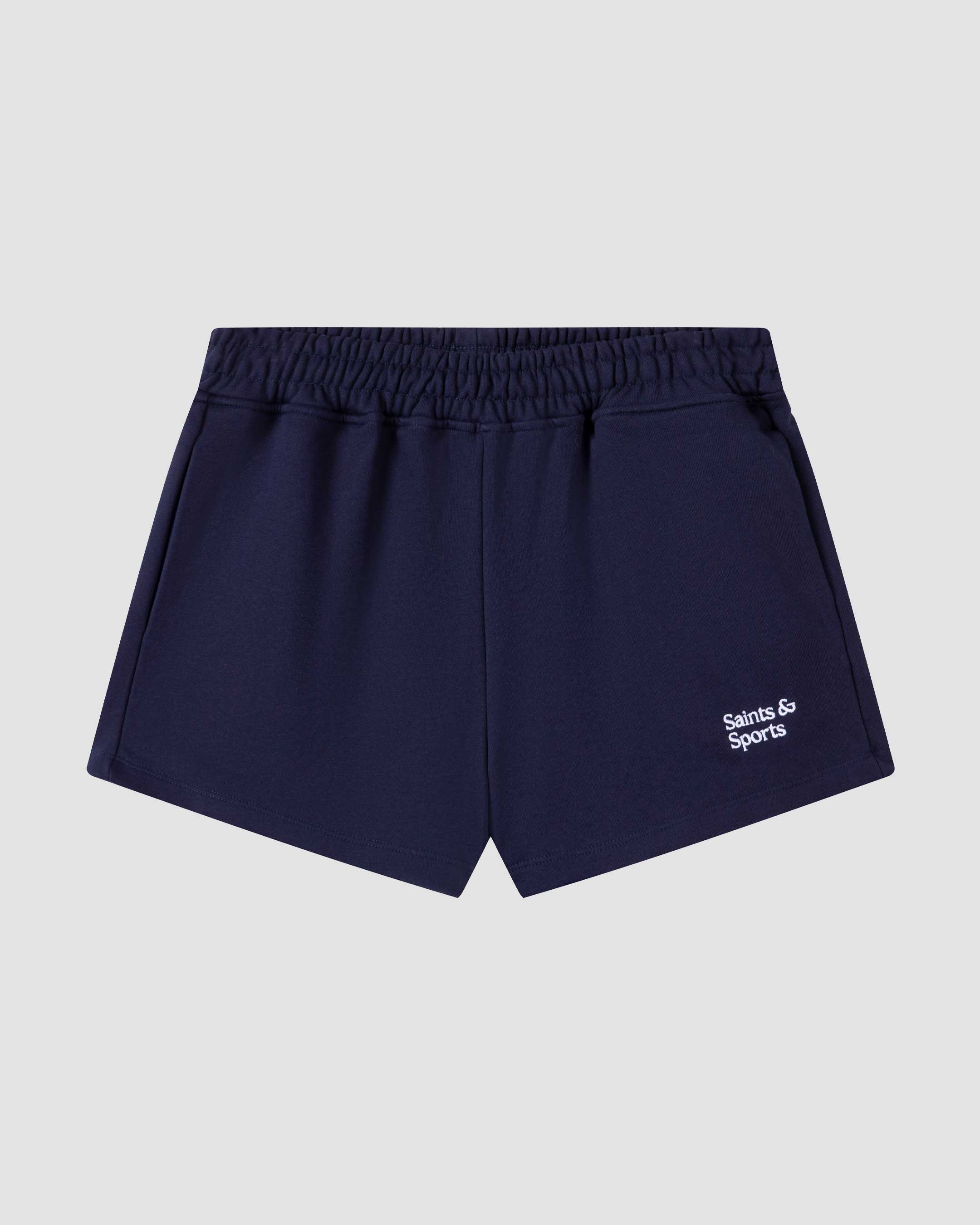 SaintsWeight™ 450 Lounge Shorts Navy Blue (Product) Front - Saints & Sports