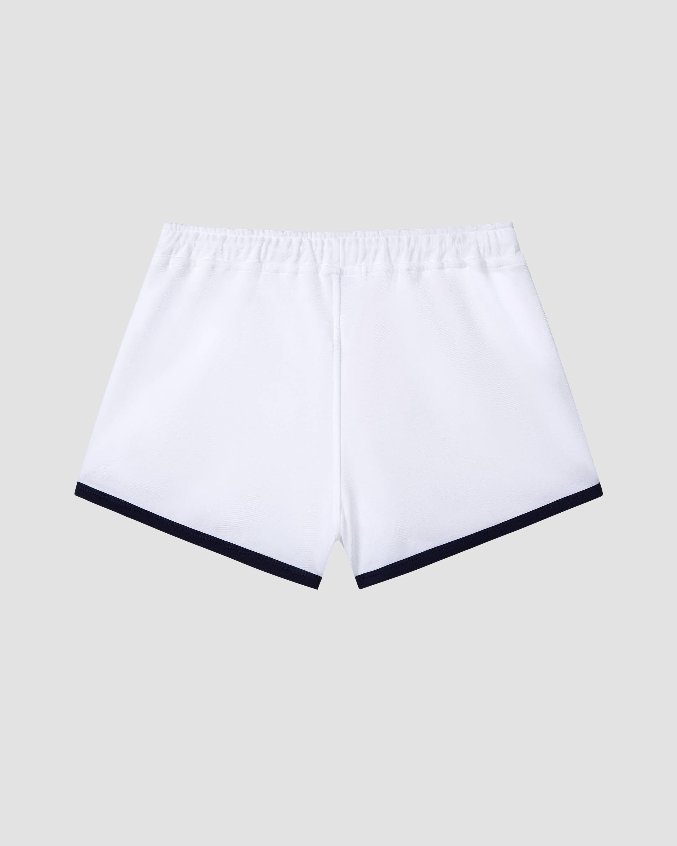 Saints Women's Tennis Shorts - Porcelain White (Back) - Saints & Sports