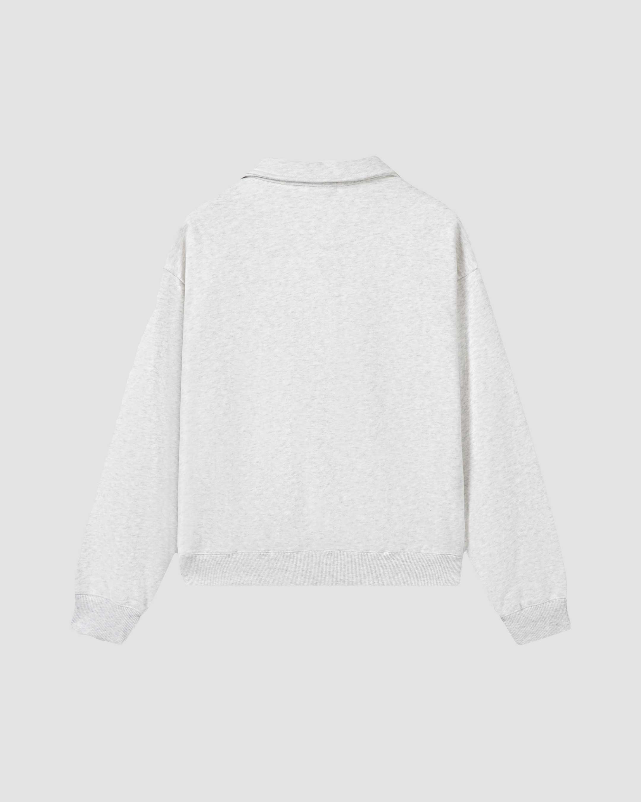 SaintsWeight™ 450 Crest Polo Heather Grey (Product) Back - Saints & Sports