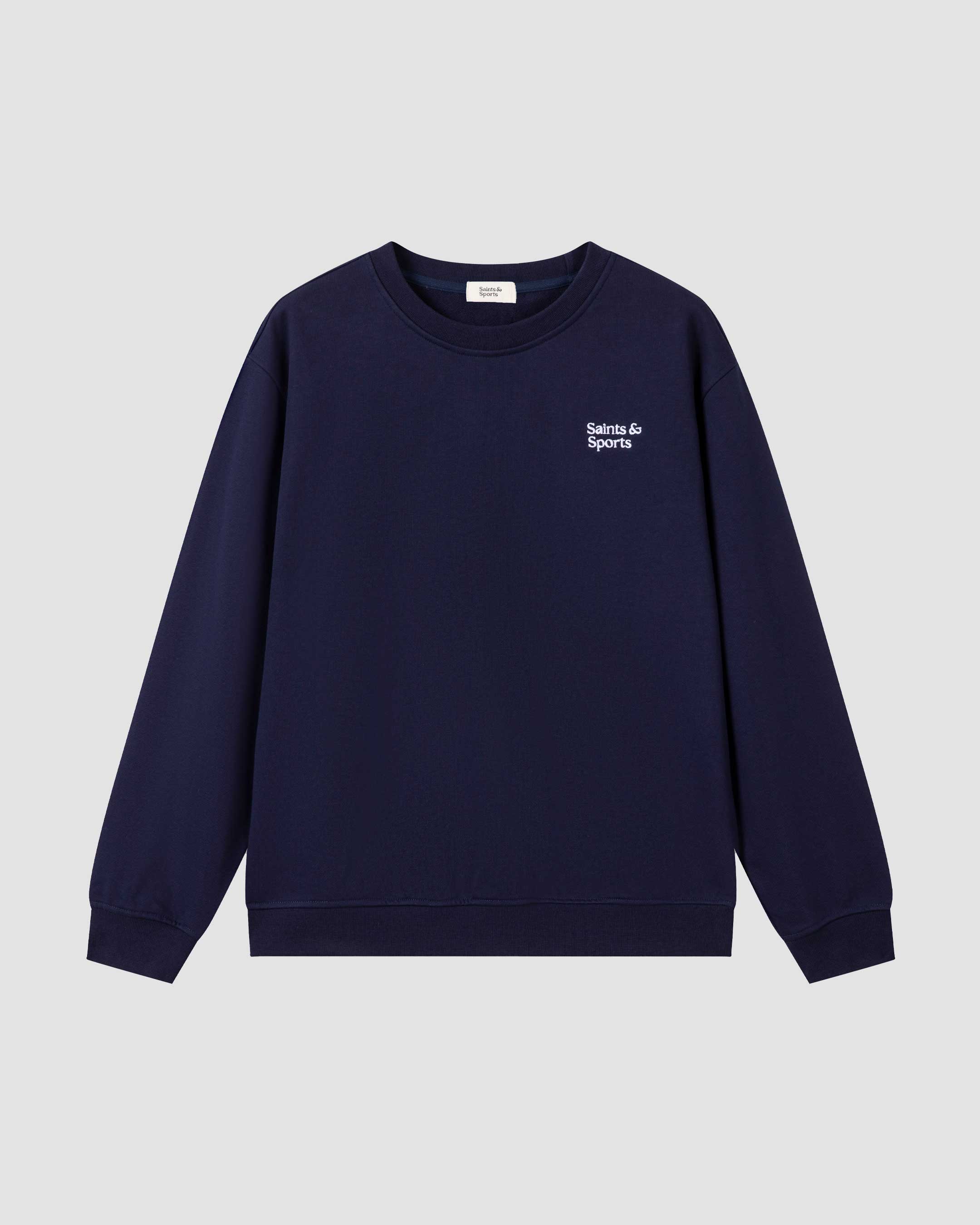 SaintsWeight™ 450 Classic Sweatshirt Navy Blue (Product) Front - Saints & Sports