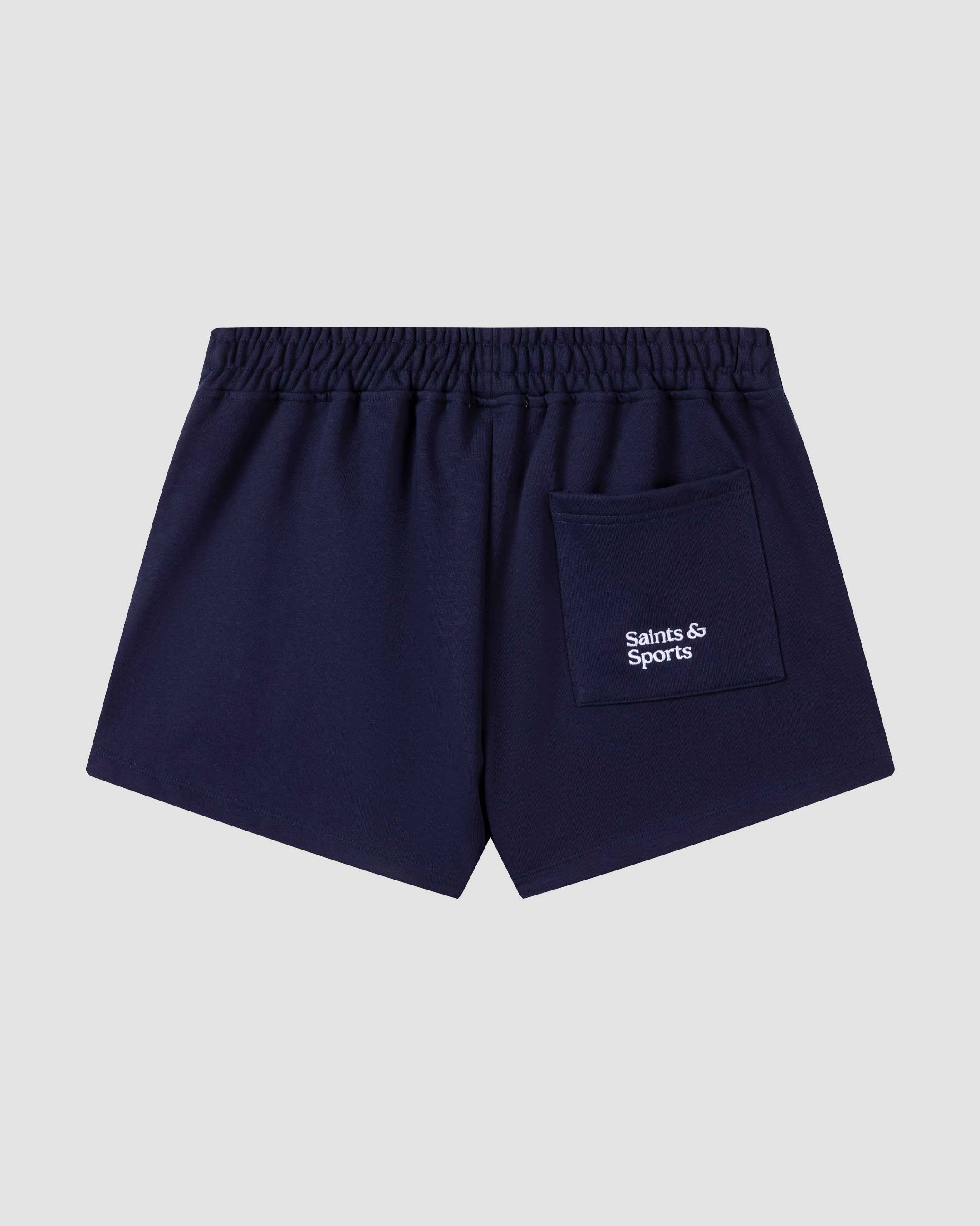 SaintsWeight™ 450 Lounge Shorts Navy Blue (Product) Back - Saints & Sports