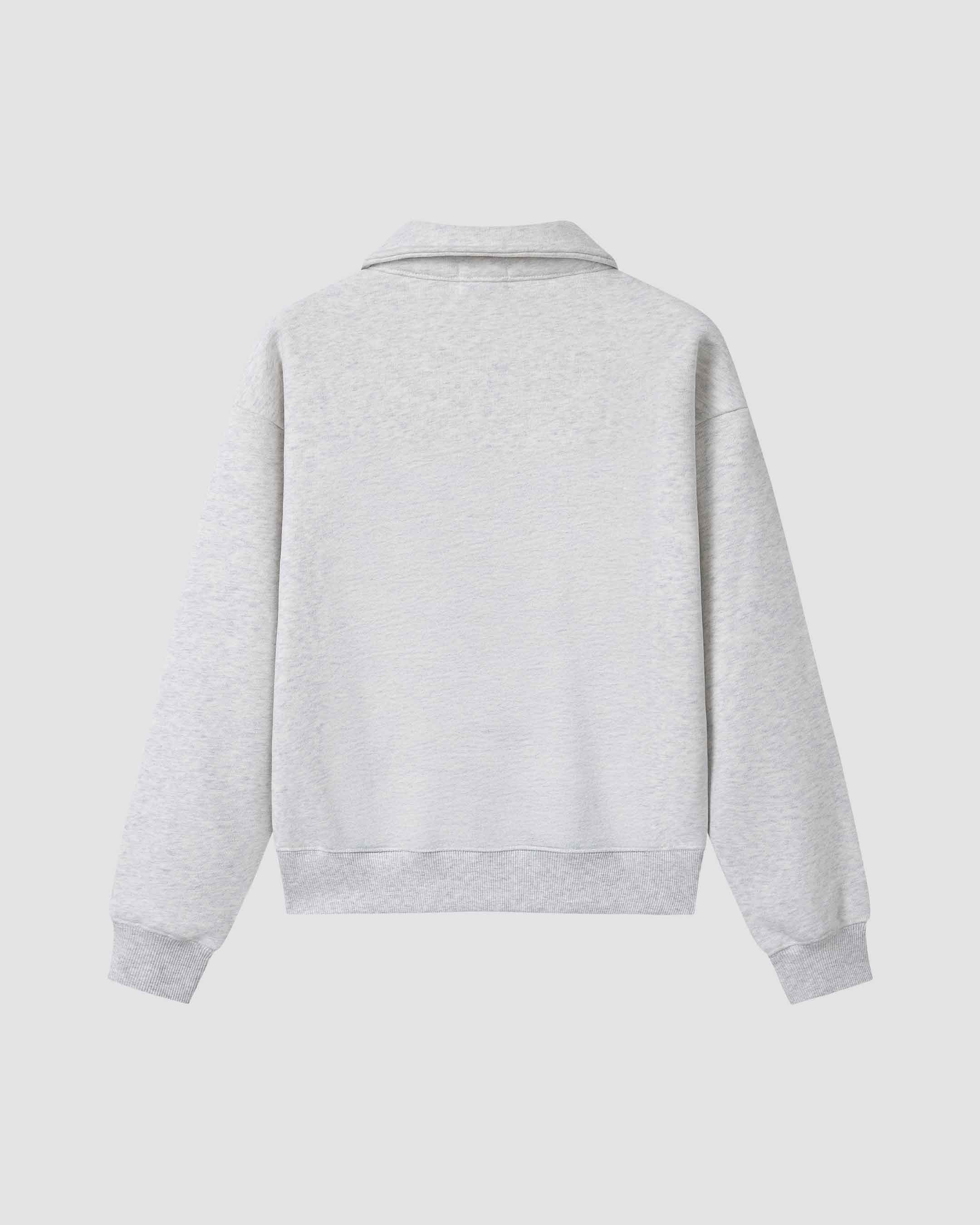 SaintsWeight™ 450 Serif Logo Polo - Heather Grey (Back) - Saints & Sports