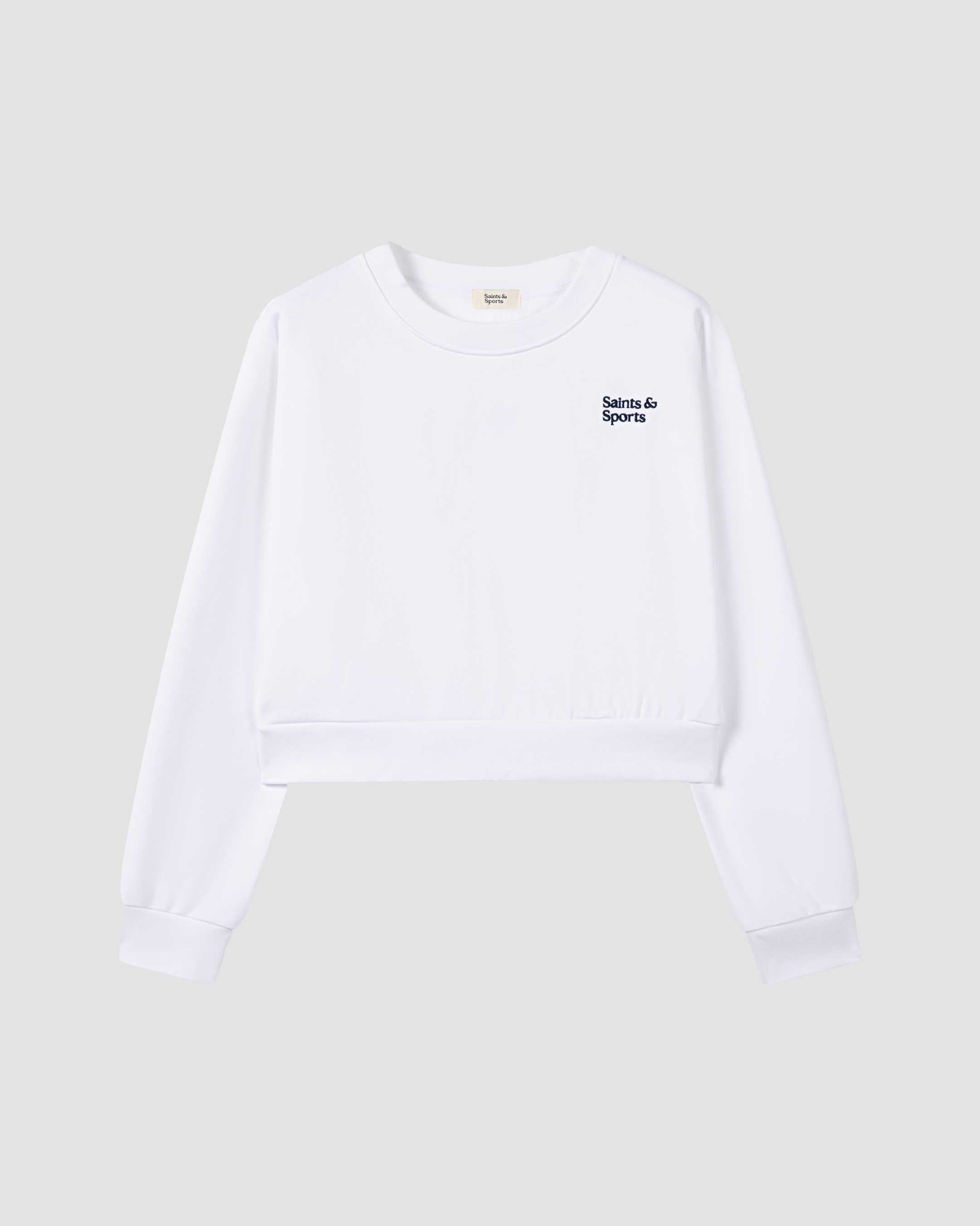 Saintsweight 450 Cropped Sweater Porcelain White (Product) Front - Saints & Sports